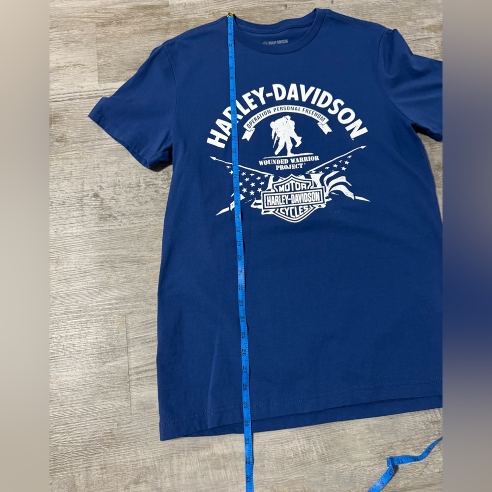 Harley-Davidson wounded warrior project Blue Graphic T-Shirt - Picture 9 of 10